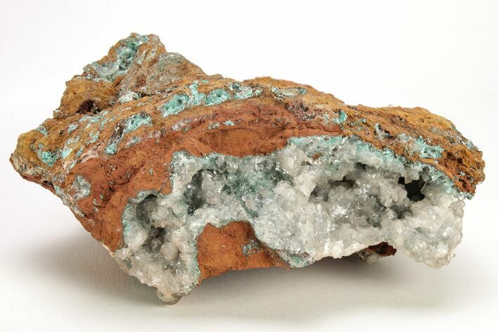Fibrous Aurichalcite Crystals with Calcite - Mexico #215018